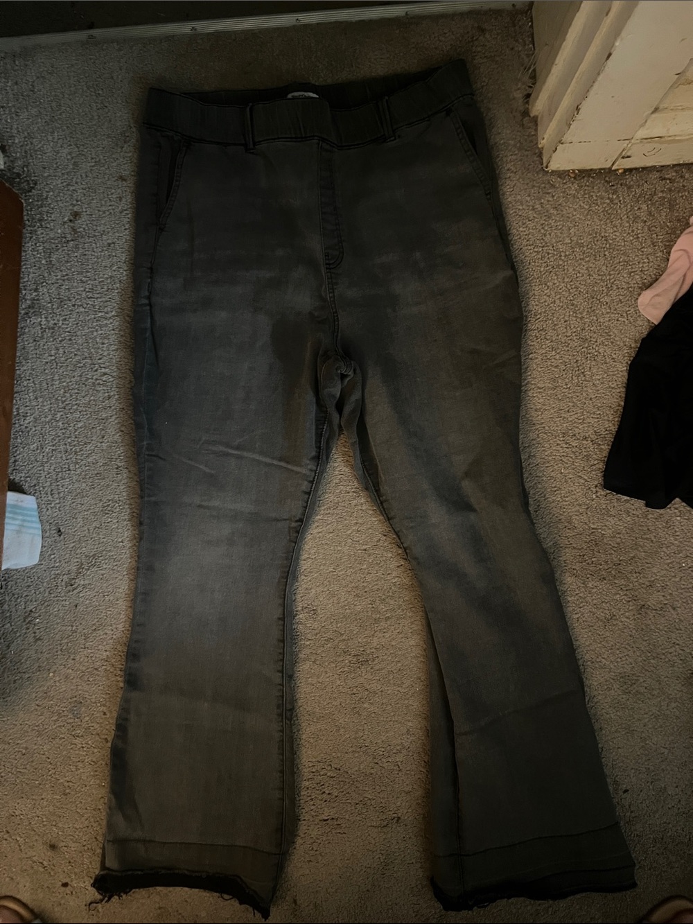 EUC Juicy Couture-High Rise Washed Black Flare Pants for Women